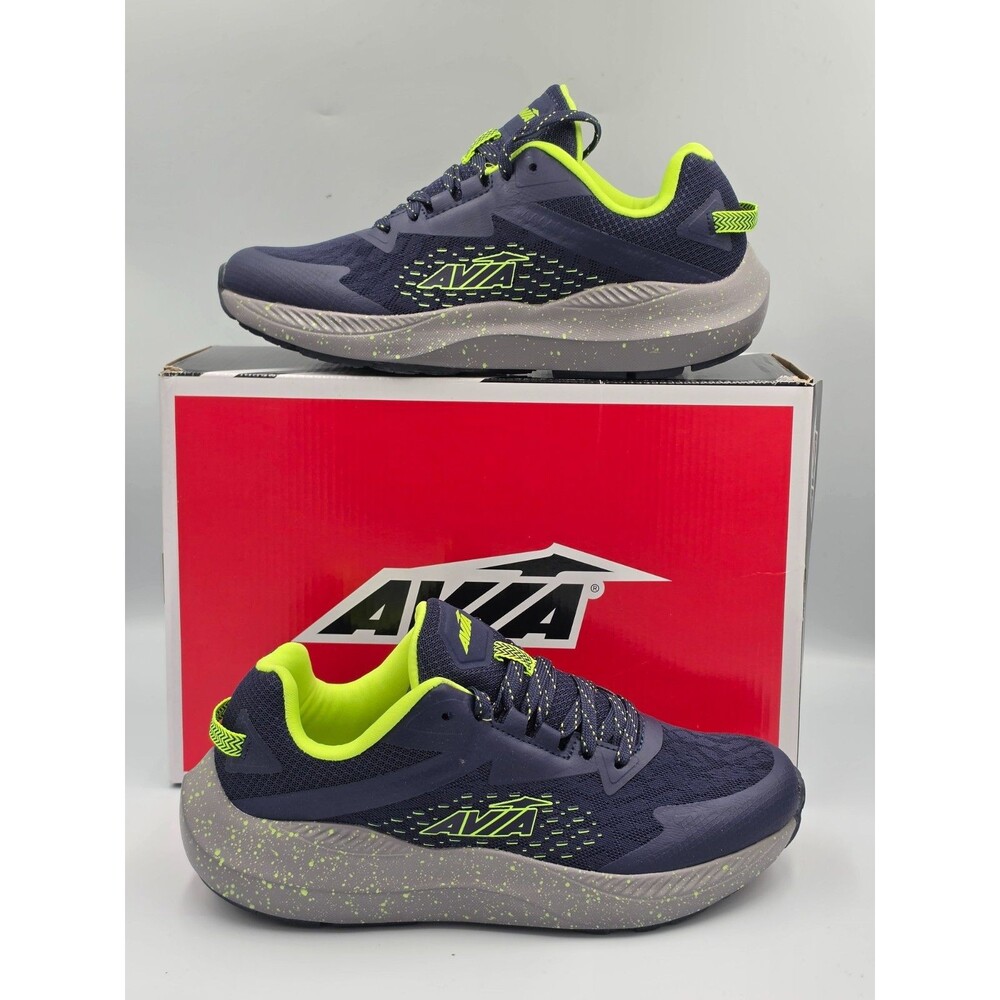 AVIA Men's Avi-Storm Athletic Running Sneakers Blue/Lime Size 8.5M